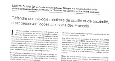 Lettre ouverte à Édouard Philippe et aux ministres Agnès Buzyn et Gérald Darmanin